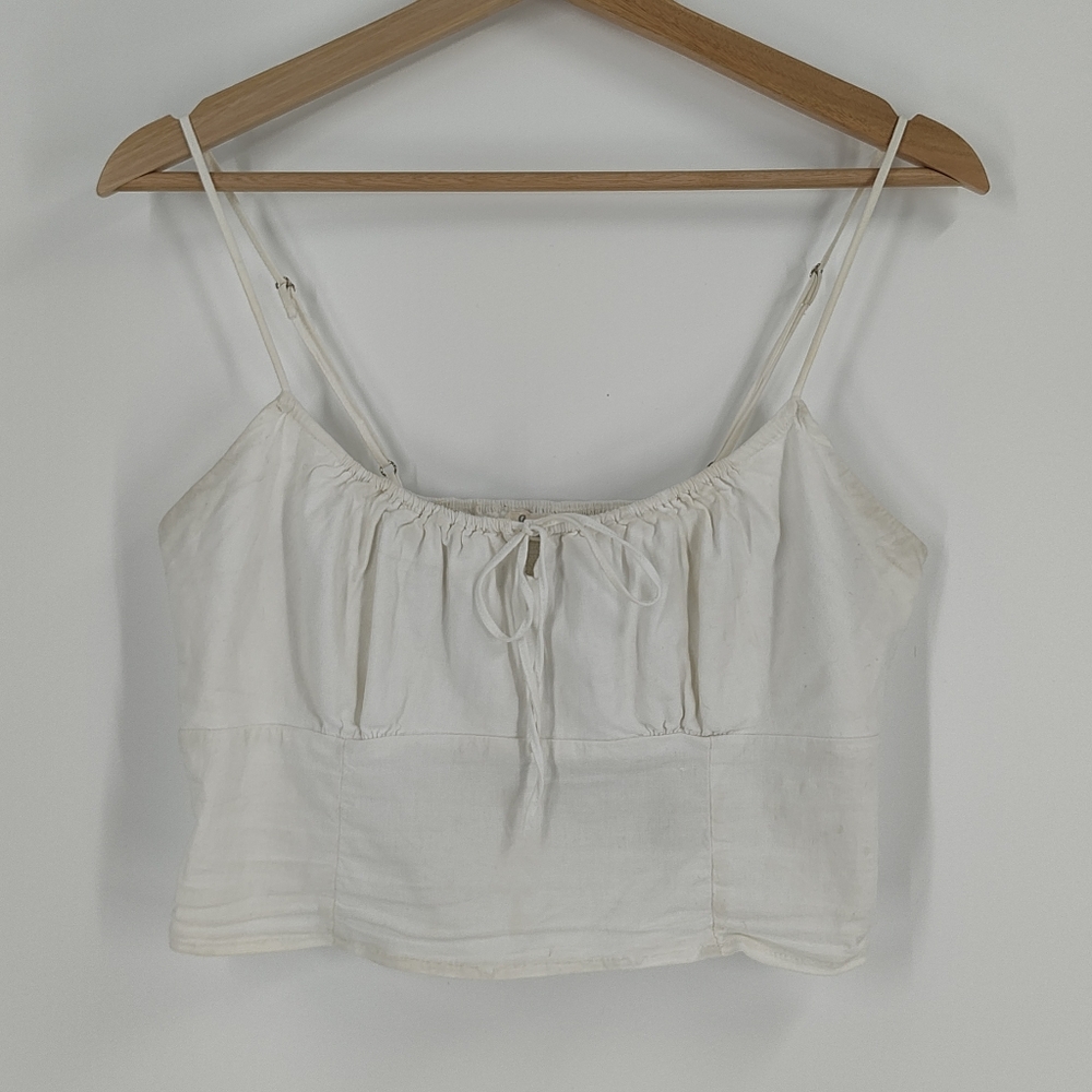 John Galt | linen blend crop top